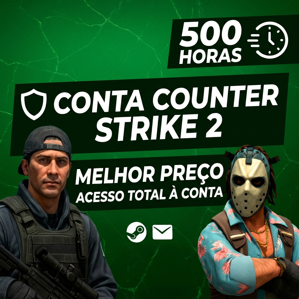 🔎 Conta Steam CS2 — 500+ hrs — Entrega manual