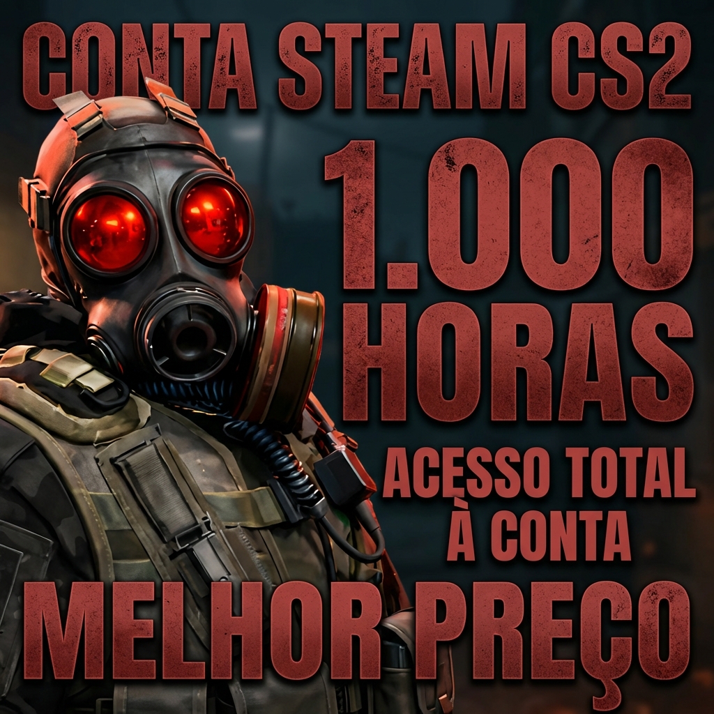 🕹️ Conta Steam — Counter-Strike 2 — 1000+ horas