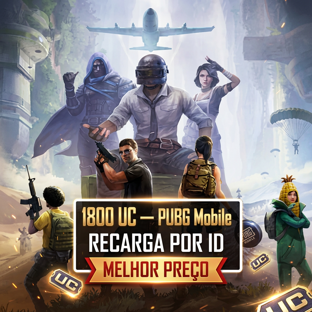 💥 1800 UC — Pacote Prime (PUBG Mobile) — Crédito por UID Moeda