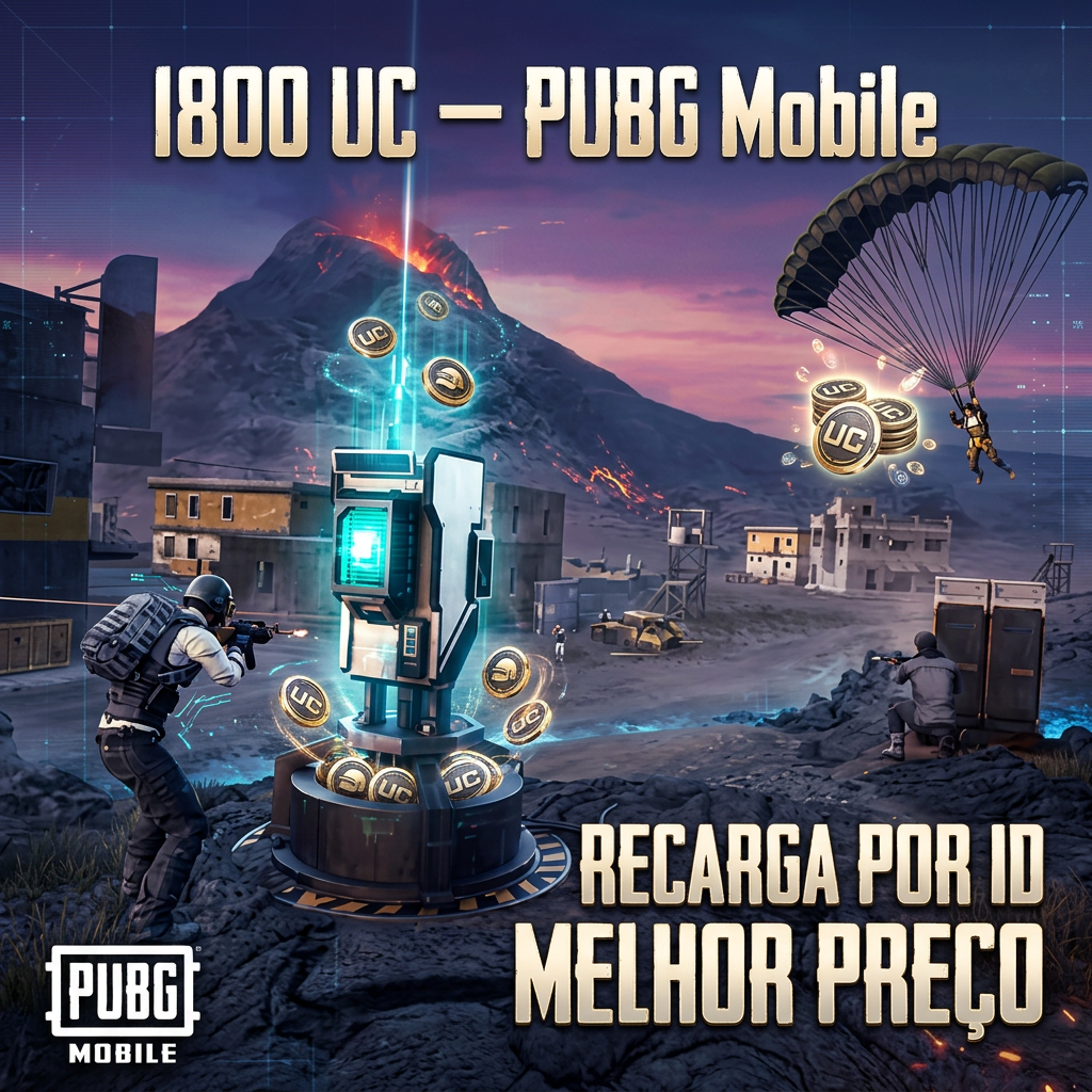 🚀 Top-up 1800 UC — PUBG Mobile (Entrega por Player ID) Moeda