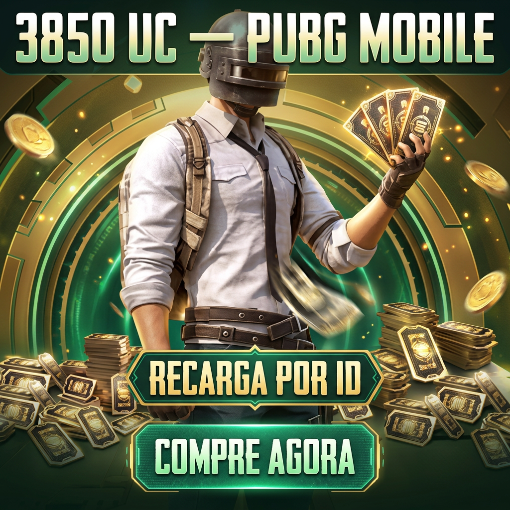 🌟 3850 UC — Pacote Elite (Recarga por UID) — PUBG Mobile Moeda