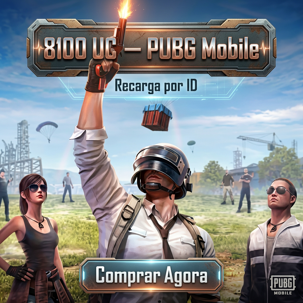 Pacote Mega 8100 UC — PUBG Mobile 💥 Moeda