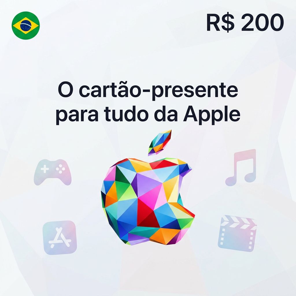 🕹️ 200 BRL Cartão iTunes ✔️ – Ideal para Apps e Jogos
