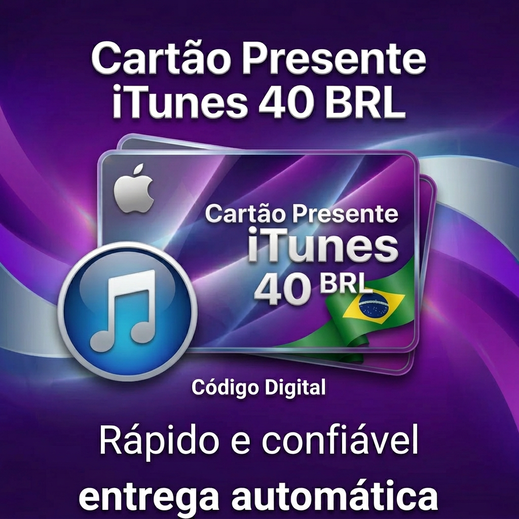 📦 Cartão-presente 40 BRL 📲 iTunes – Sem complicação ⚡️