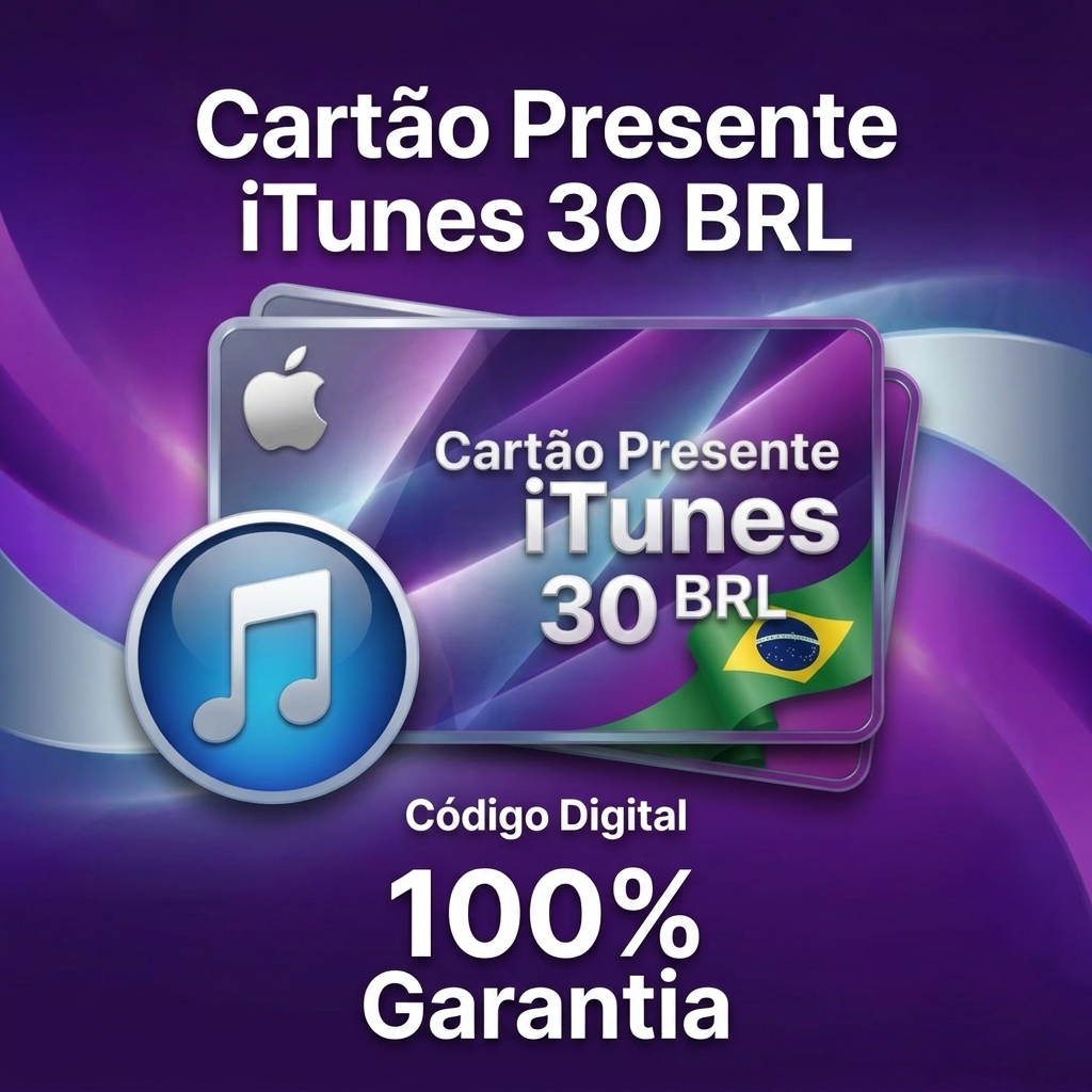 💬 Cartão iTunes 30 BRL 🎁 – Ideal para Presente ⚡️