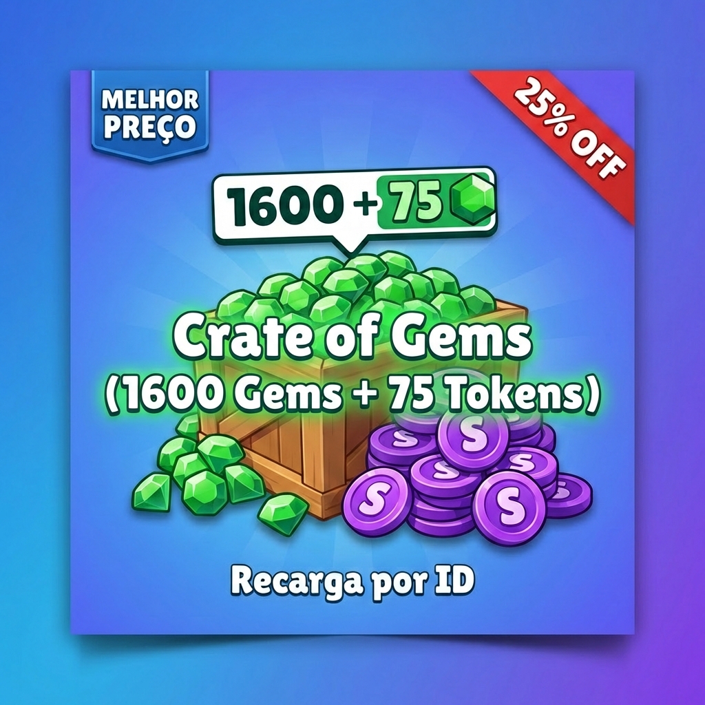 Crate of Gems (1600 + 75) — Stumble Guys 💎 Plataforma