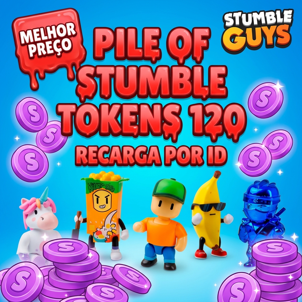 💎 Pile of Stumble Tokens 120 — Stumble Guys 🕹️ Plataforma
