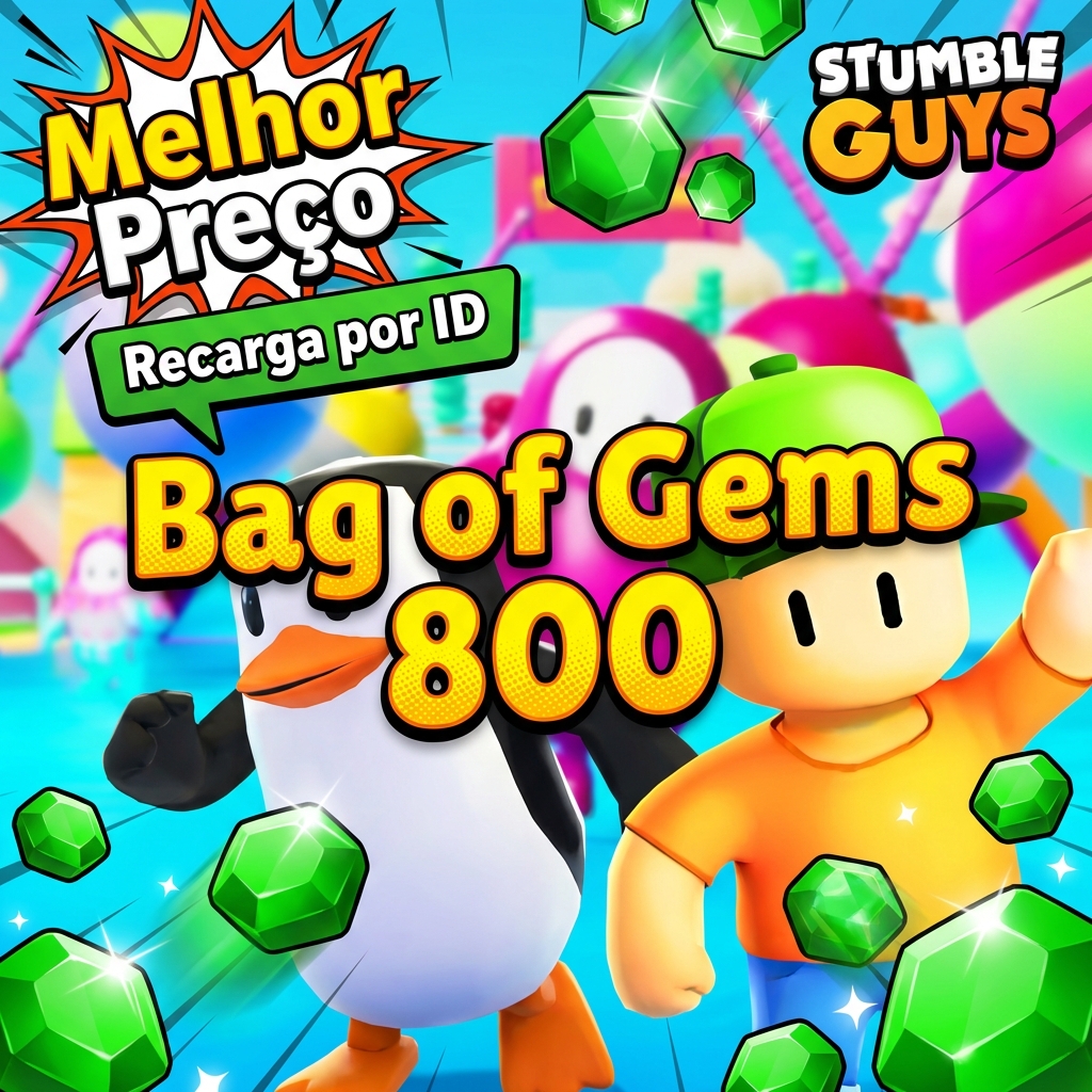 🎮 Stumble Guys — Bag of Gems 800 💎 Plataforma