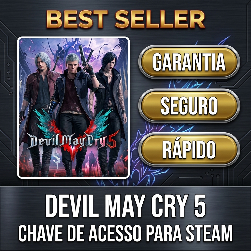 💎 TOP VENDEDOR! | Devil May Cry 5 Deluxe Edition | Chave Steam | Caçada com estilo máximo | Envio m