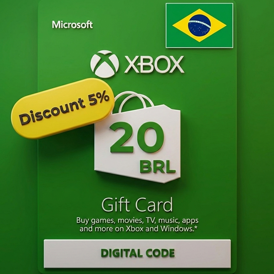 Xbox Live Gift Card 20 BRL — Saldo Digital Seguro 💳🔥Desconto🔥 Plataforma