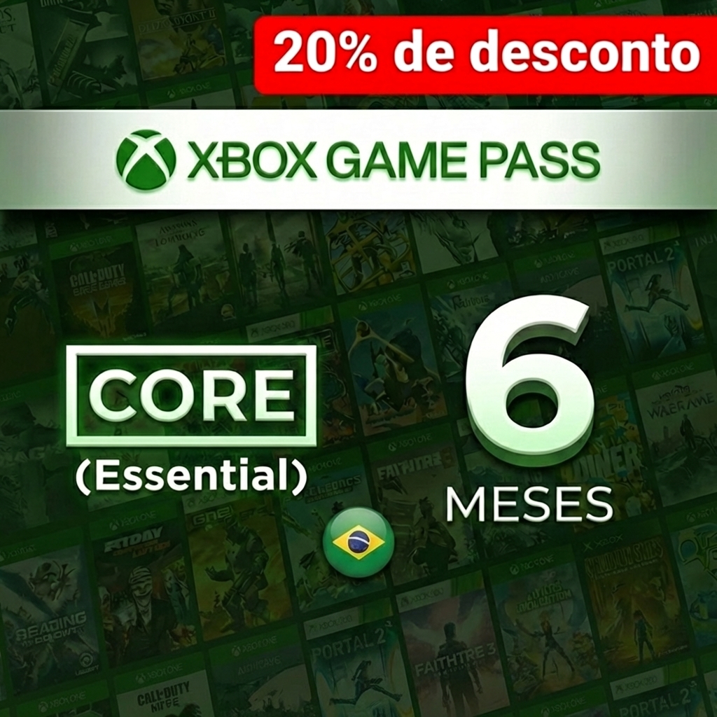 Xbox Game Pass Key 6 Month Essential Plataforma