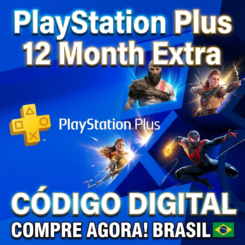 📚 PlayStation Plus Extra 12 Meses - Código anual com Catálogo de Jogos