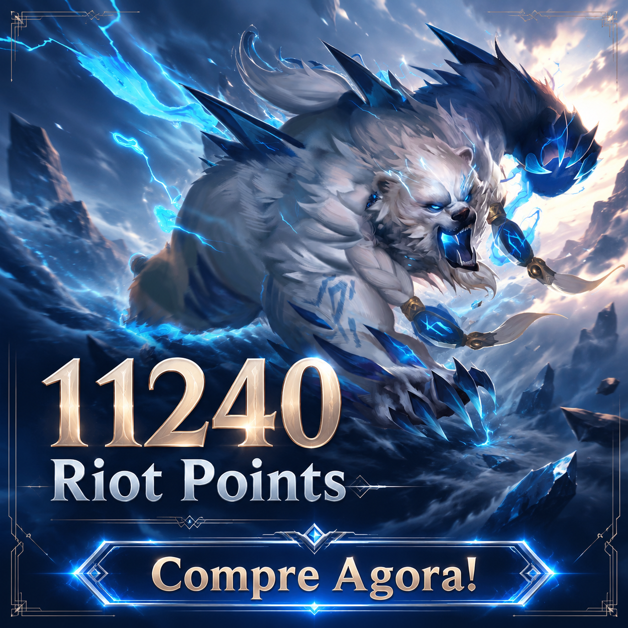 💎 +11240 RIOT POINTS NA HORA! | League of Legends | Código Digital | Brasil