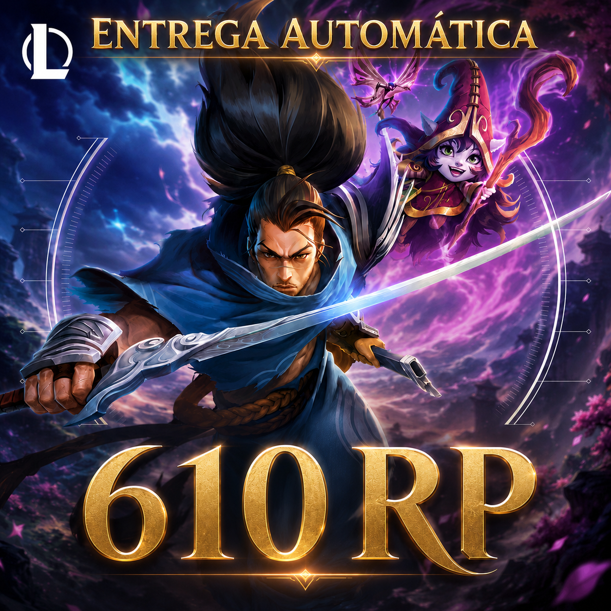 🎯 610 RP — Cartão digital League of Legends 🎯⚡⚡ ENTREGA AUTOMÁTICA! ⚡⚡