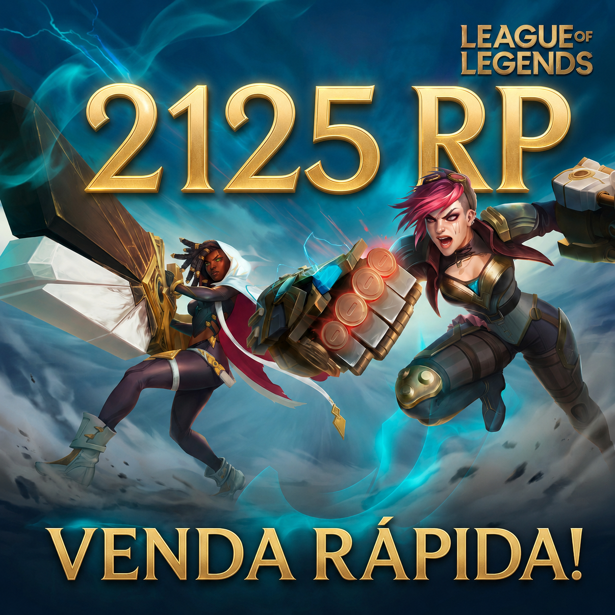 🎮 League of Legends — 2125 Riot Points | Código Digital | Região Brasil | Envio manual