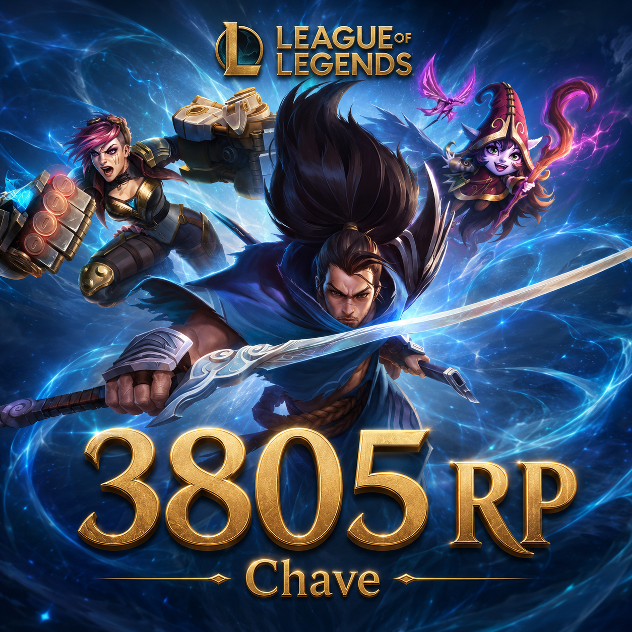 ✅ GARANTIA DE RESGATE | 3805 Riot Points (RP) | Código Digital | League of Legends | Brasil