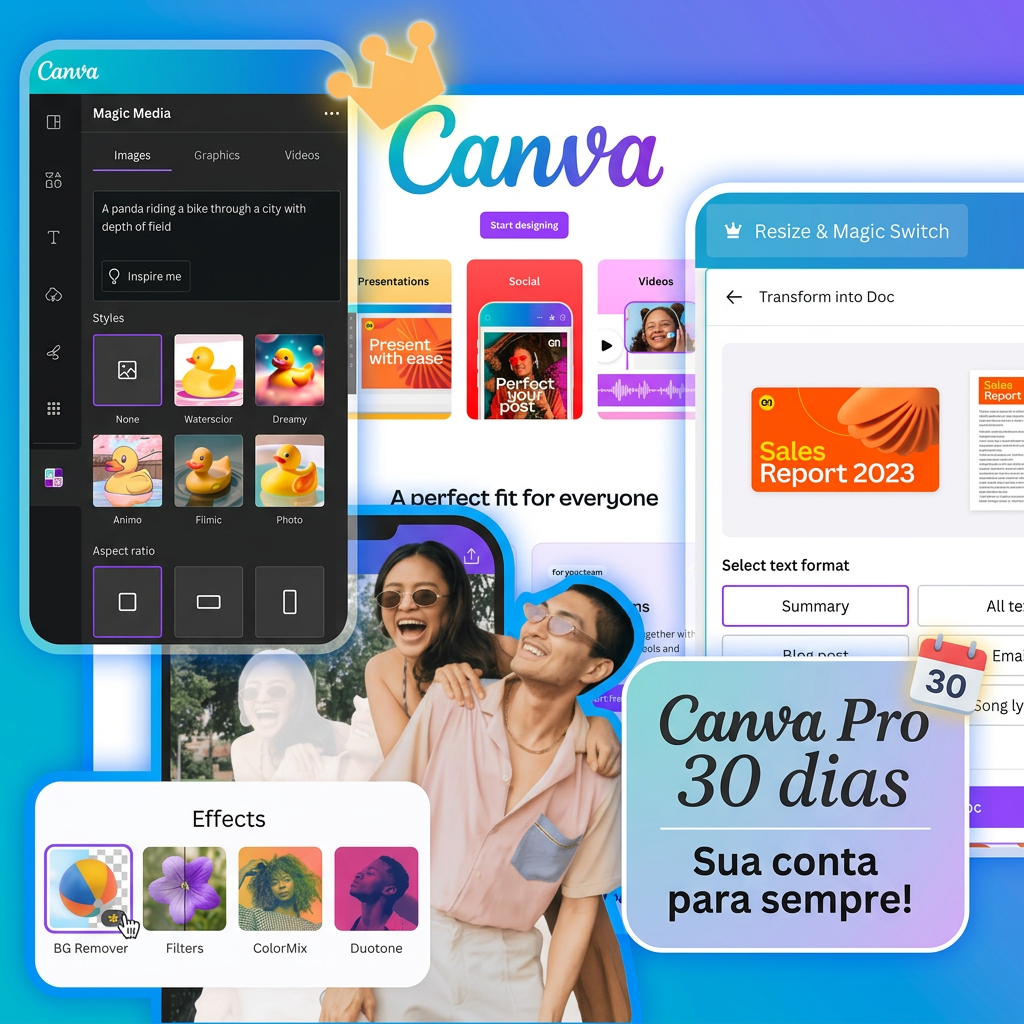 🚀 +CANVA PRO 1 MÊS! | Acesso Ilimitado + IA | Conta Pronta | Brasil — funciona! Plataforma