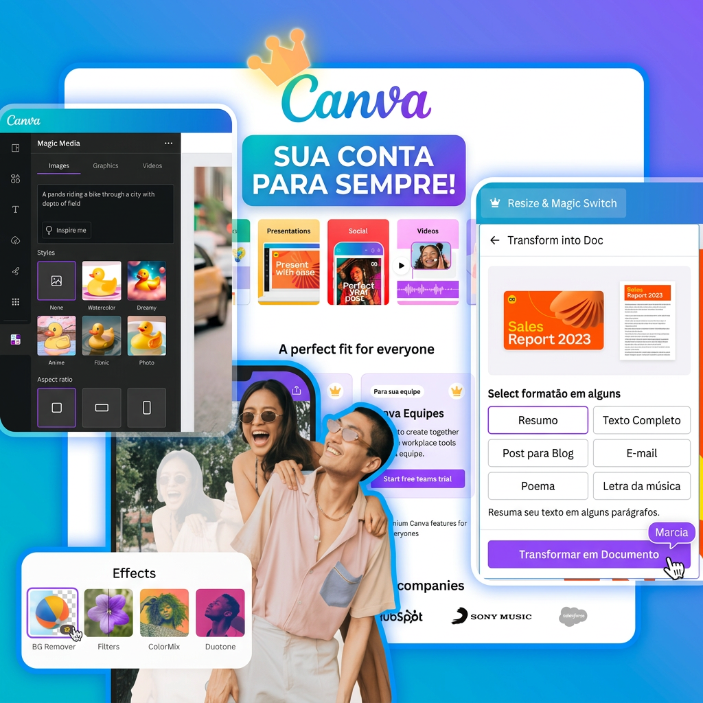 🚀 CANVA PRO ANUAL! | 365 Dias de Acesso | IA + Premium | Conta Pronta | Brasil Plataforma