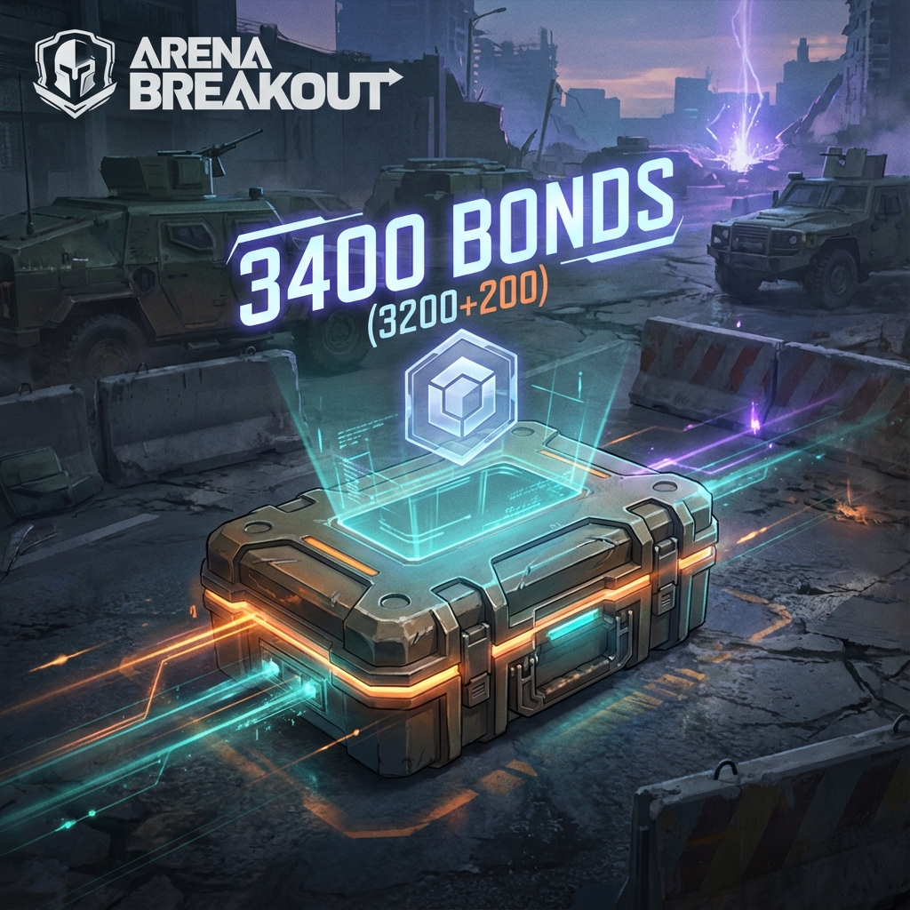 🌟 Arena Breakout — 3400 Bonds (3200+200) Premium Pack 🚀 Moeda