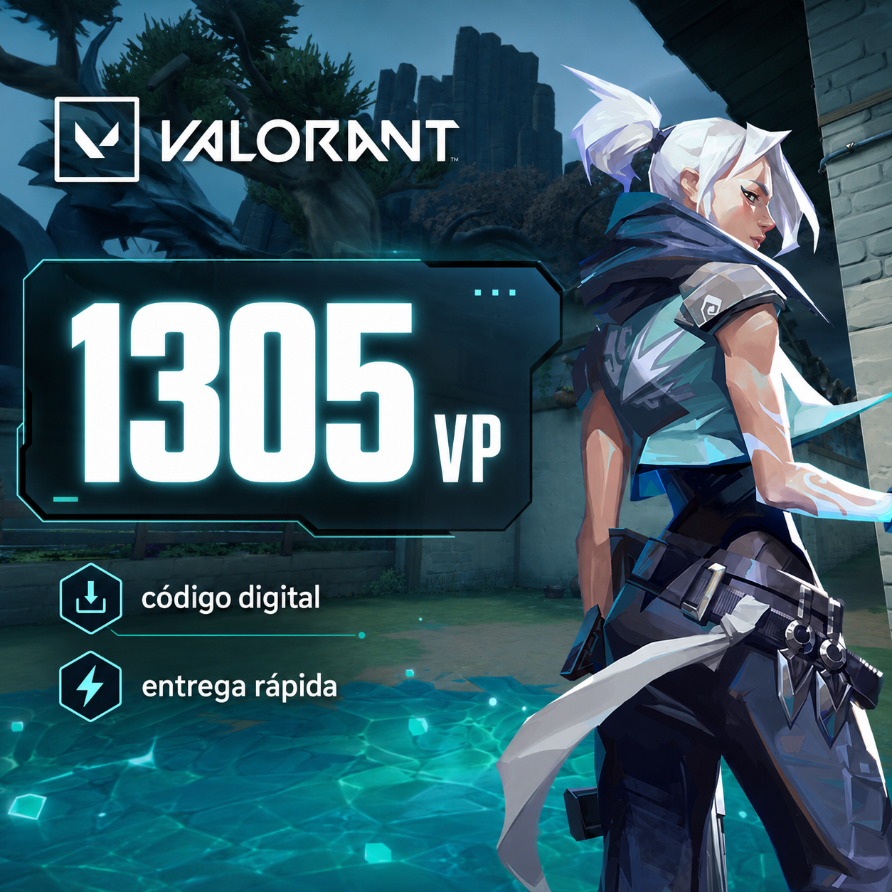 Valorant 1305 VP | Cartão Presente | Brasil | Entrega em mãos