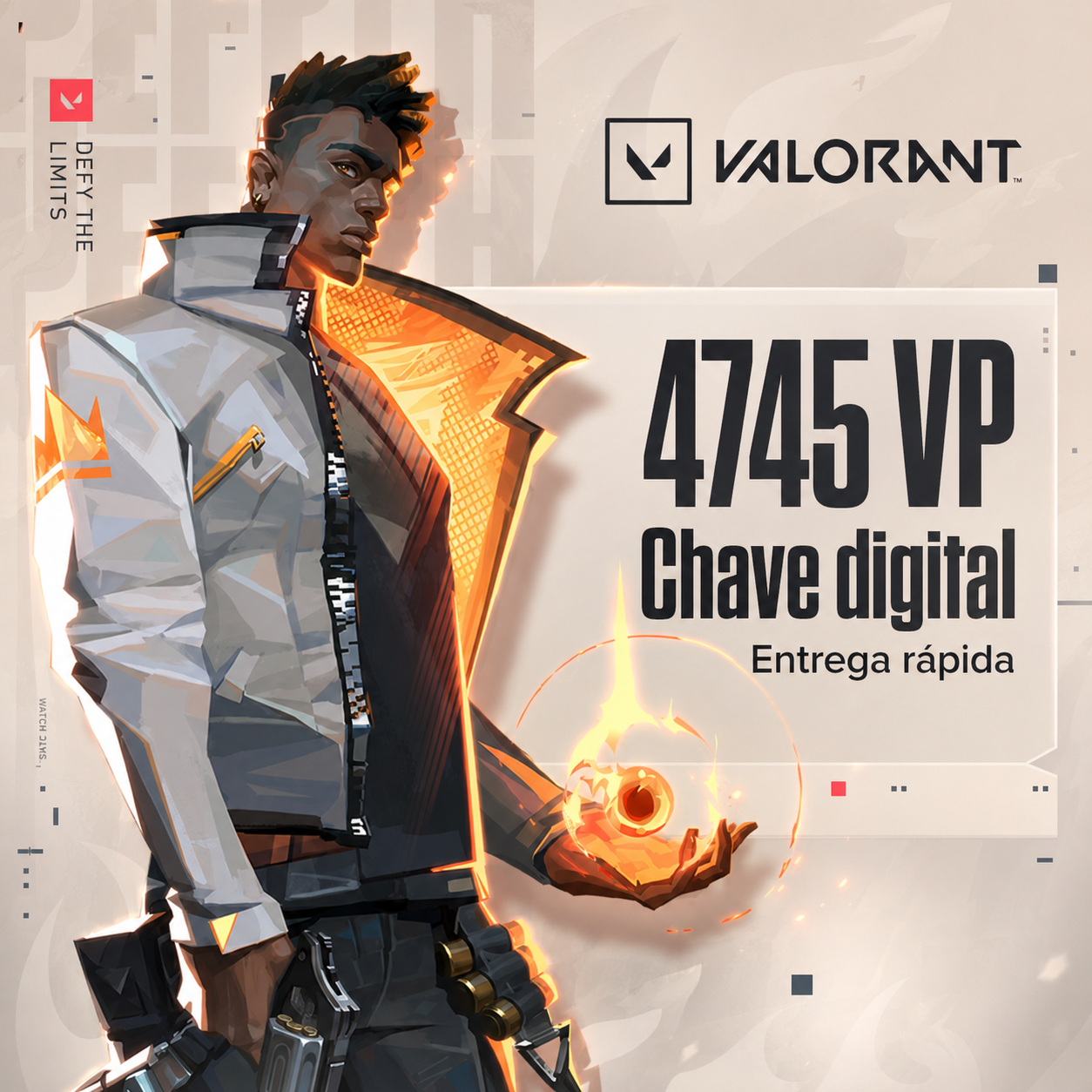Valorant 4745 VP | Cartão Presente | Brasil | Entrega em mãos