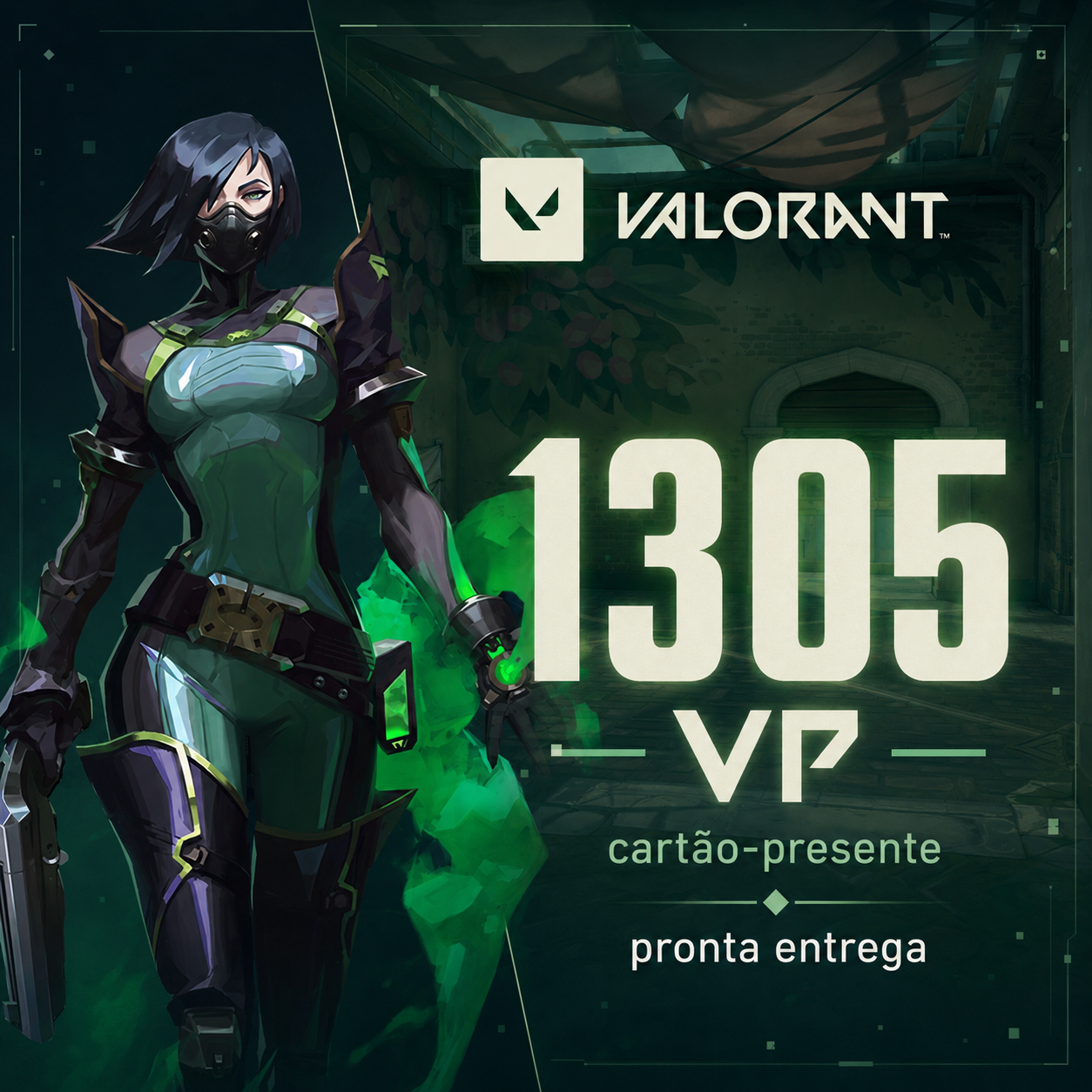 ✅ GARANTIA | Cartão-presente Valorant 1305 VP | Brasil