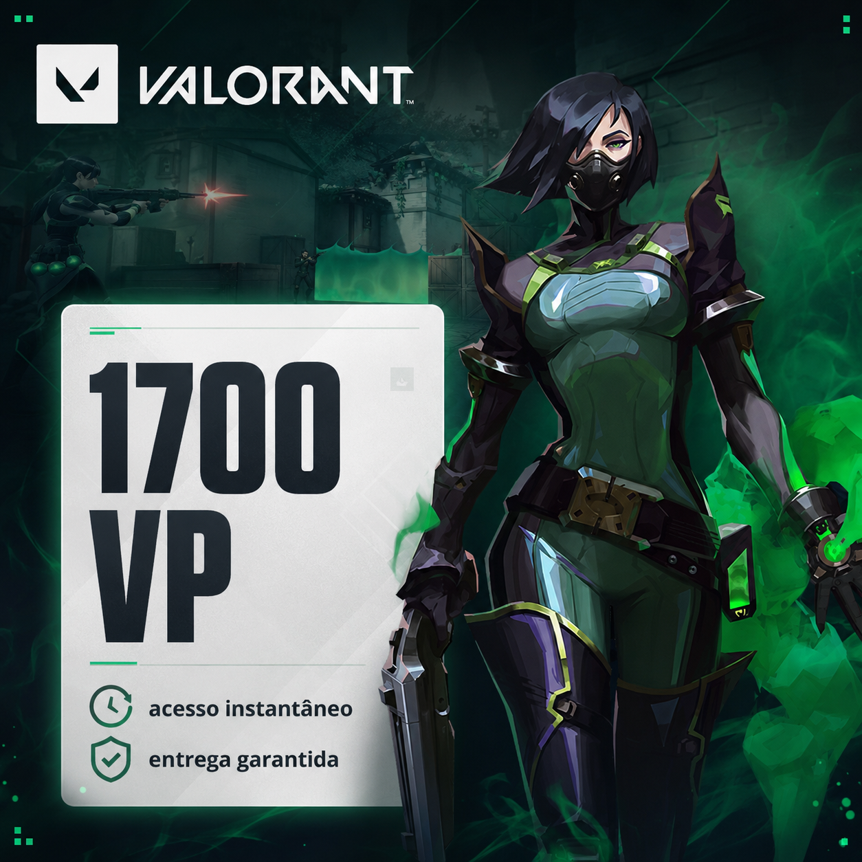 ✅ GARANTIA | Cartão-presente Valorant 1700 VP | Brasil