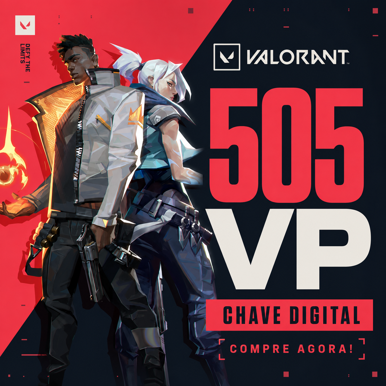 Estilo Importa | Cartão Presente Valorant 505 VP | Brasil | Destaque-se no Campo de Batalha