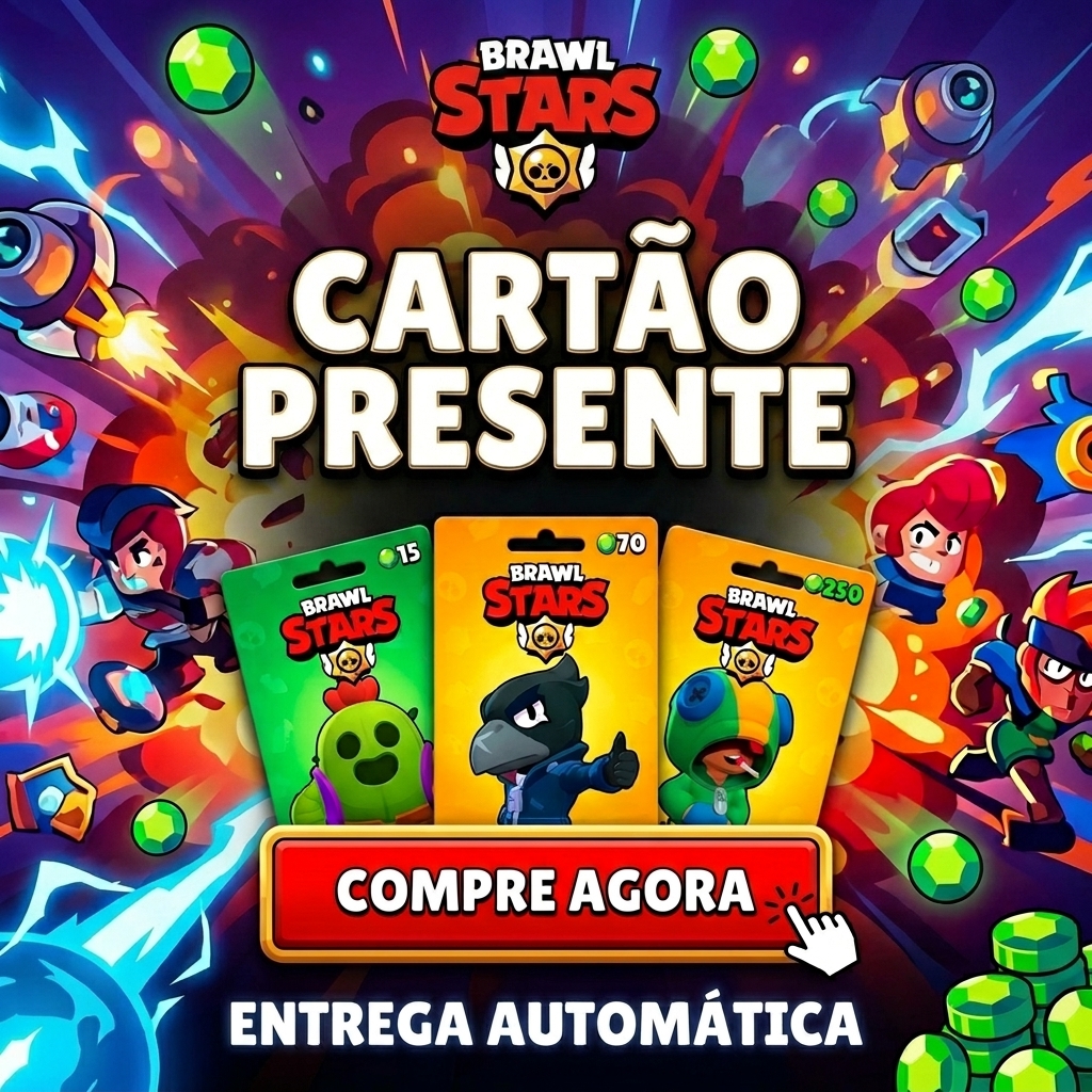 ⚡ Supercell Store Code Brawl Stars • Escolha o valor 💎 Entrega automática Cartão