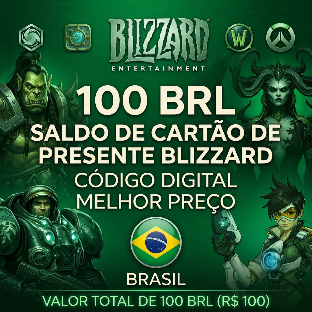 💳 Blizzard Gift Card Balance 100 BRL - Código digital com entrega manual 🎮