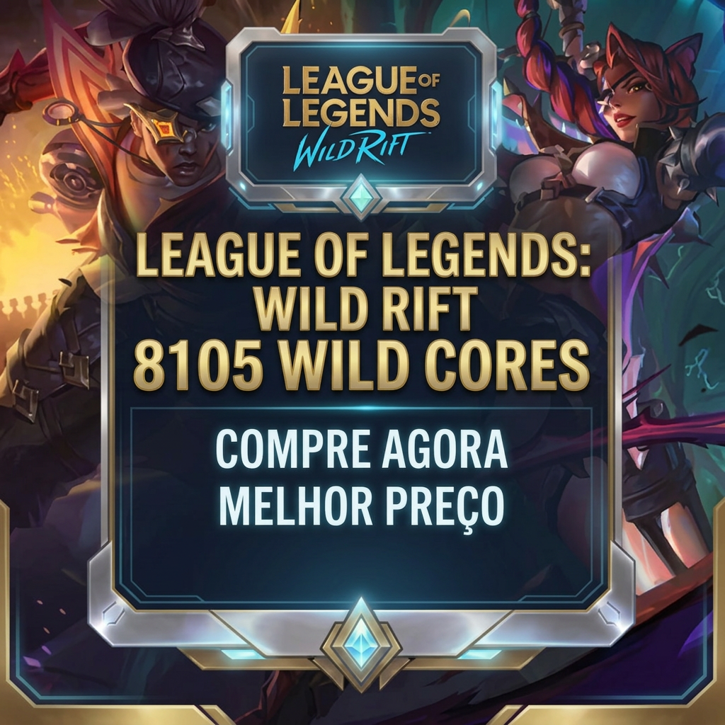 🏆 Wild Rift 8105 Wild Cores - Gift Card premium com entrega automática ⚡ Moeda