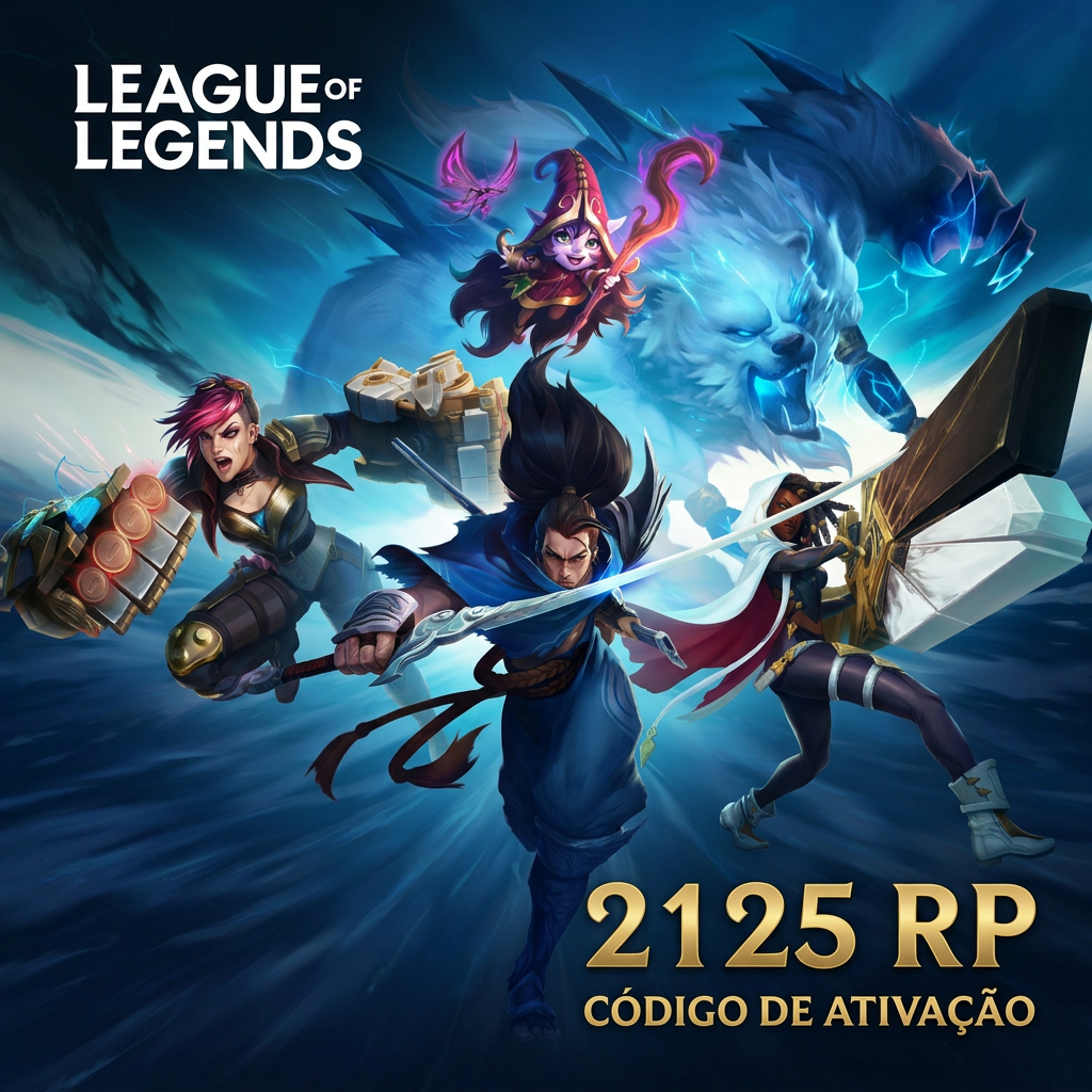 ✅ GARANTIA DE RESGATE | 2125 Riot Points (RP) | Código Digital | League of Legends | Brasil