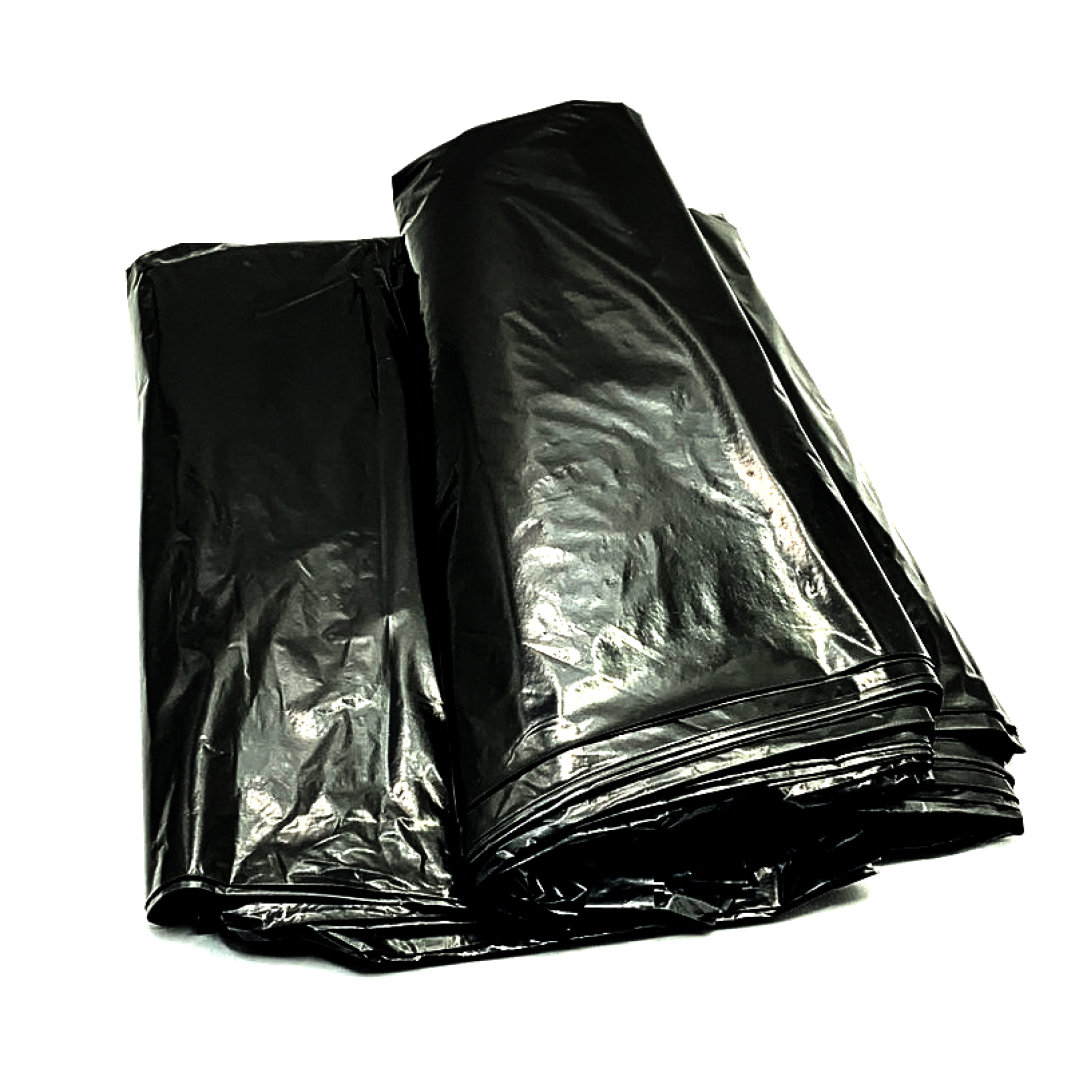 Мешки для мусора 240 л черные 100 мк (100 х 125 см) в упаковке 50 штук