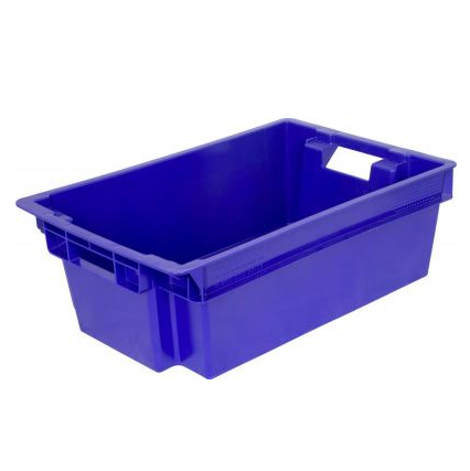 Ящик полиэтилен сплошной 600*400*200 мм синий (артикул производителя 206)