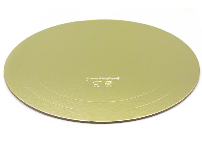 Картонная подложка круглая GDC Pasticciere d28 см золото/жемчуг