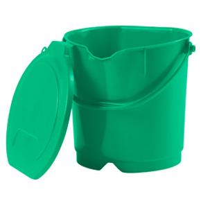 Ведро пластиковое 9л зеленое арт 80102-5