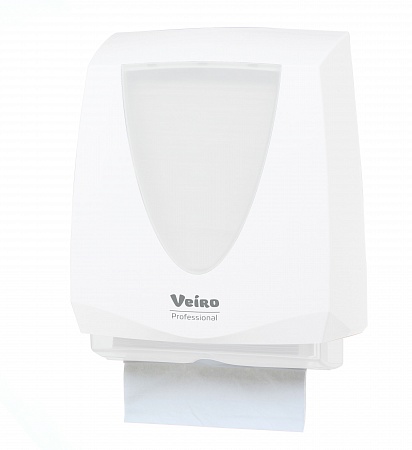 Диспенсер для листовых полотенец V/Z/W сложения VEIRO PROFESSIONAL PRIMA пластиковый белый
