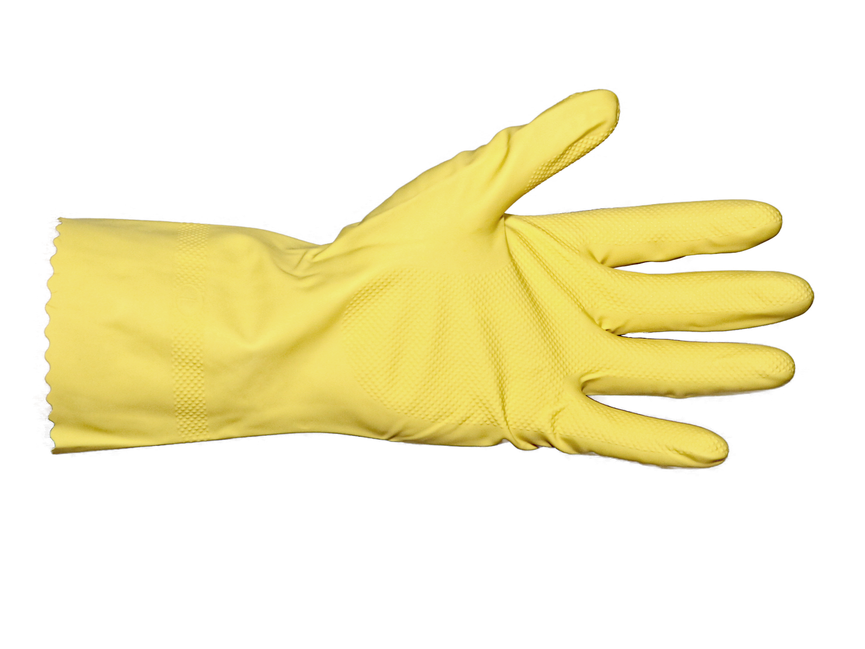 Перчатки резиновые Мulti Care XL с х/б напылением желтые