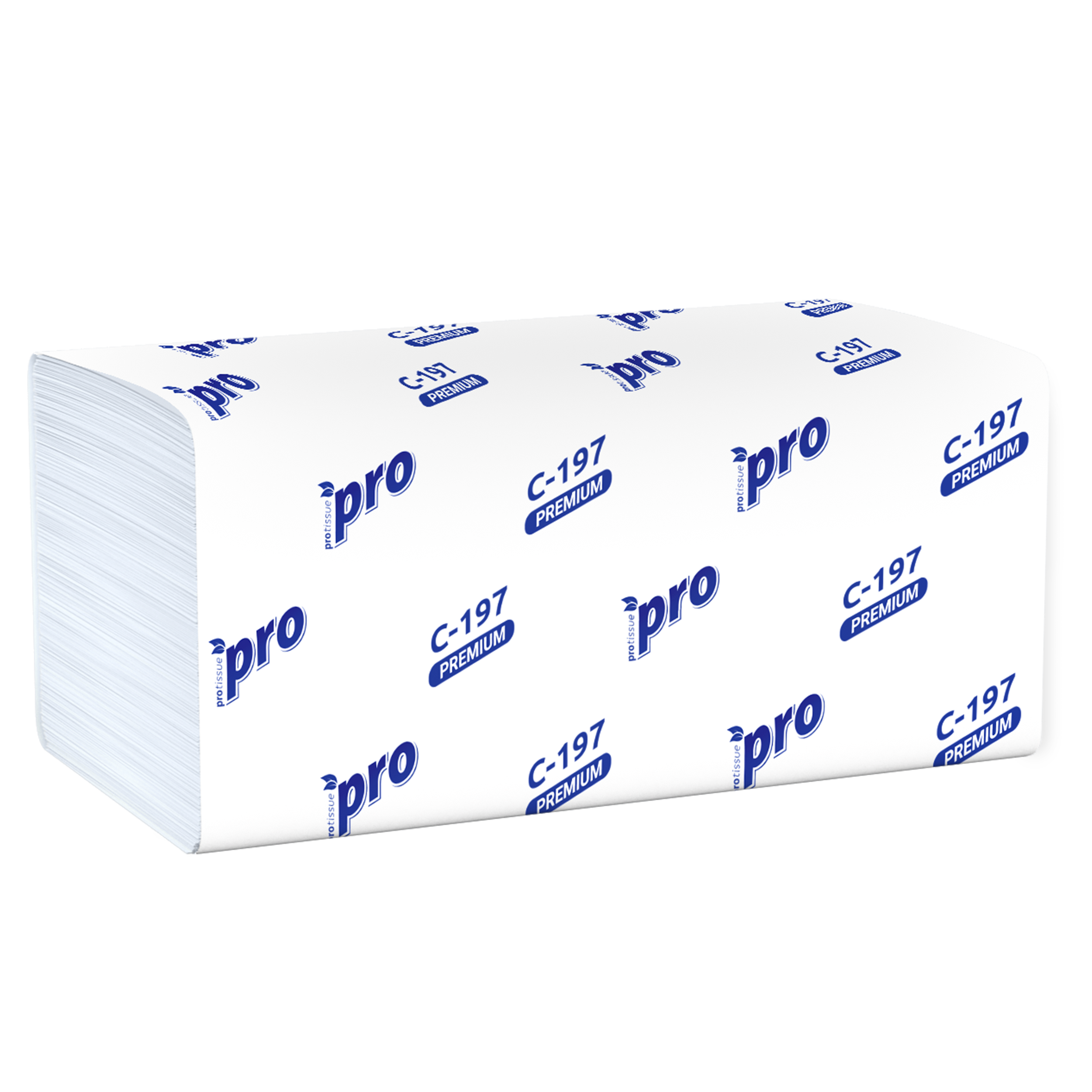 Бумажные полотенца листовые PROtissue V сложения 2 слойные белые 200 листов (артикул производителя C197)