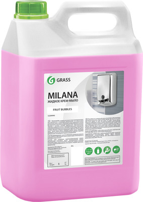 Мыло-крем жидкое для рук GRASS MILANA fruit bubbles 5 л (арт 125318)