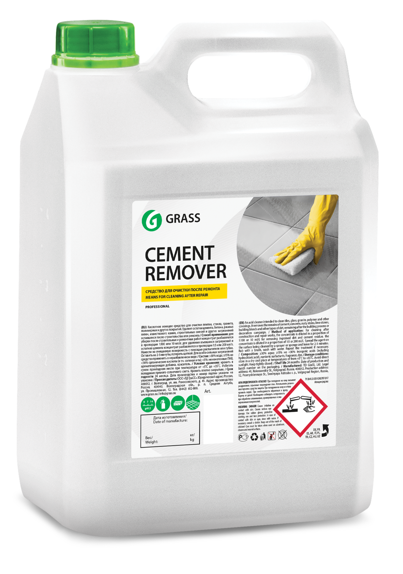 GRASS средство для очистки после ремонта Cement Remover 5,8кг