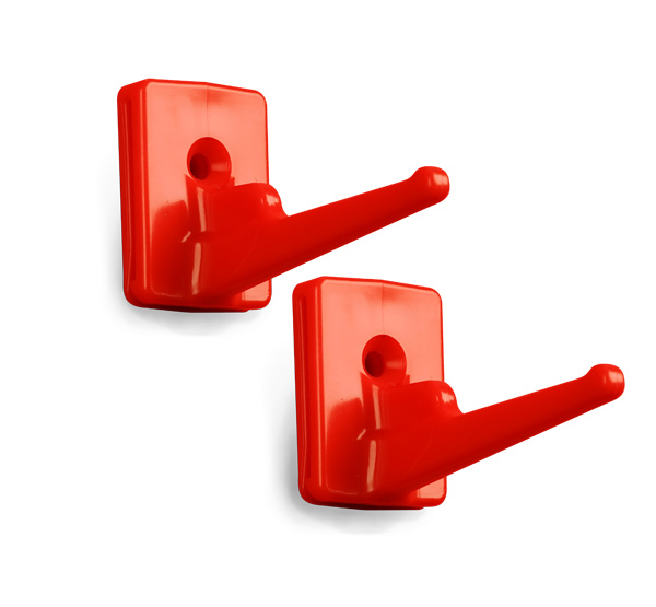 Крючки комплект 2 штуки для хранения инвентаря красный (артикул производителя 501001-R)