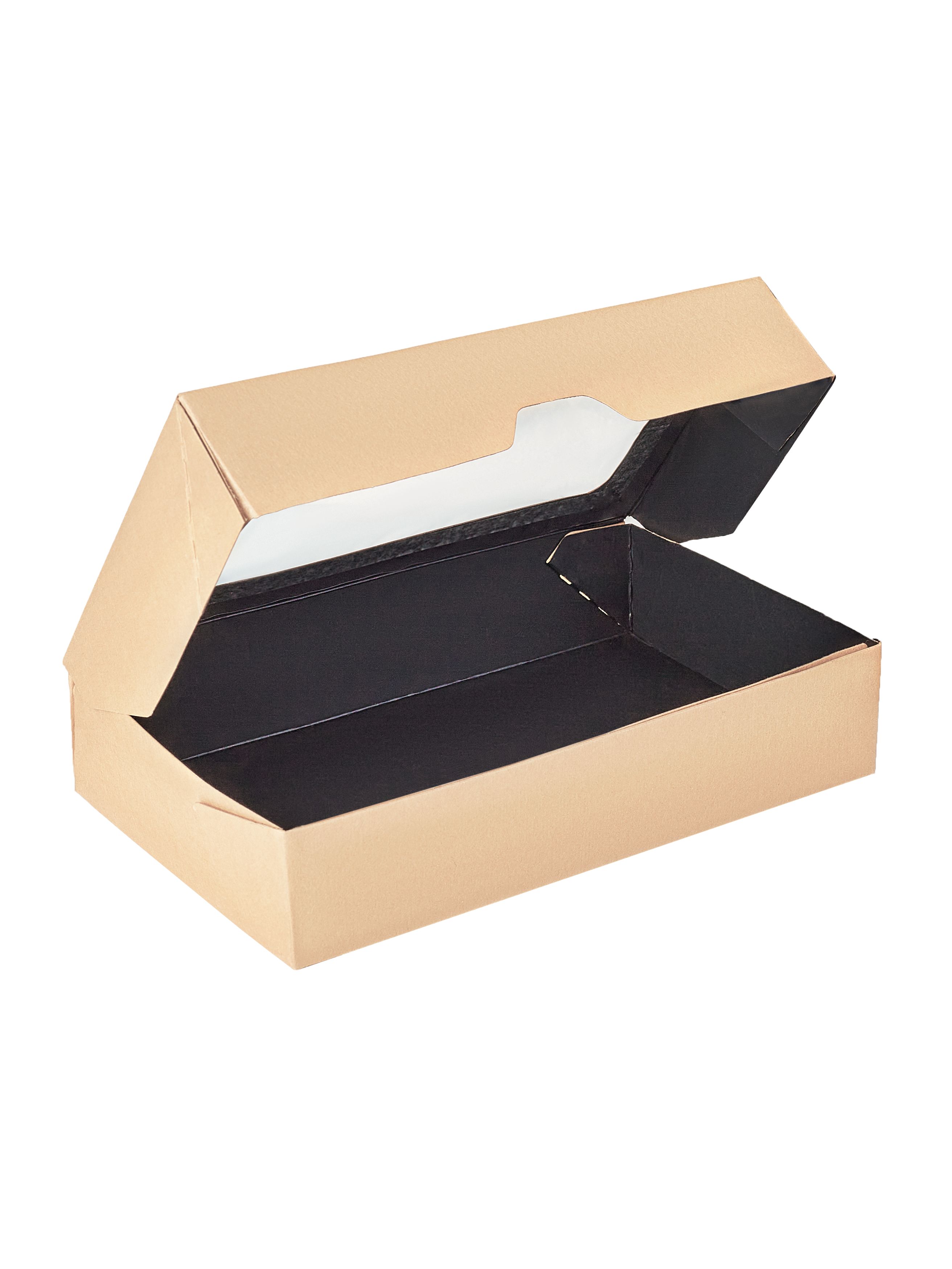 Контейнер бумажный OneBox 1000мл (200х120х40) черный