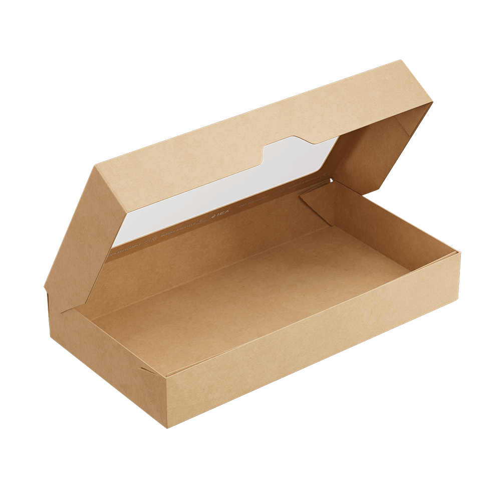 Контейнер бумажный OneBox 1450мл (260х150х40) крафт