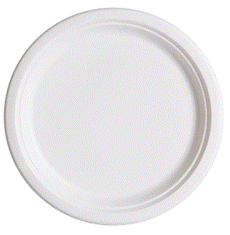 Тарелка d18см BIO из целлюлозного волокна белая