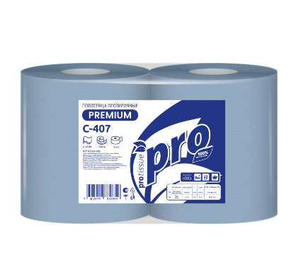 Бумага протирочная Protissue 2 слойная синяя 350 м (артикул производителя C407)