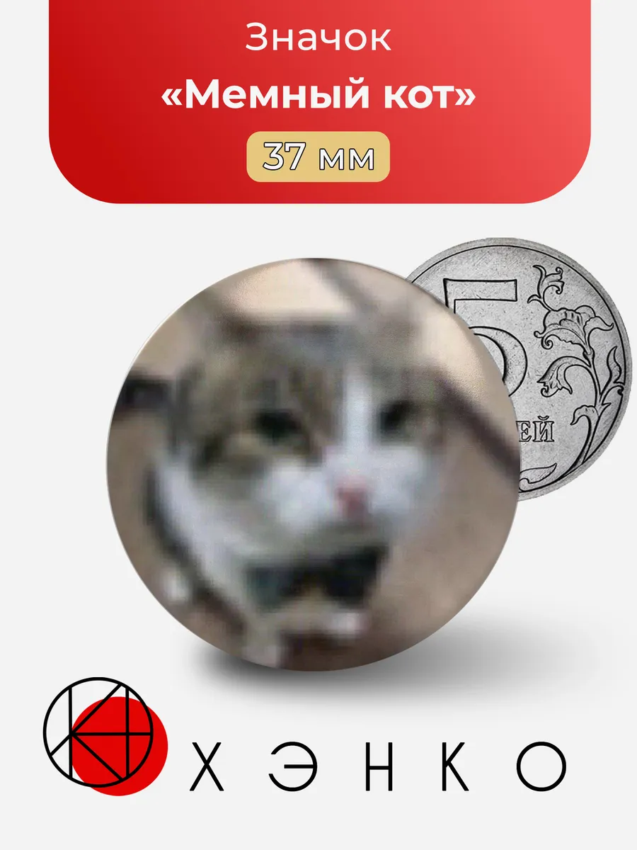 Значок Мемный кот
