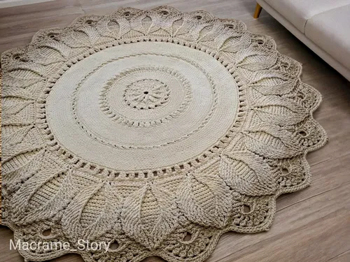 Ковёр вязанный ажурный