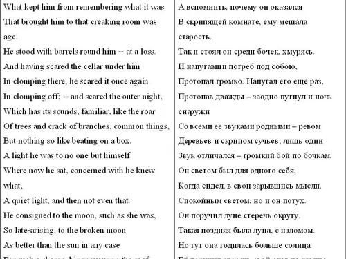 Перевод стихотворения Роберта Фроста "An Old Man's Winter Night"