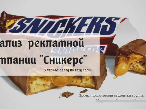 Презентация "Анализ рекламной кампании "Сникерс""